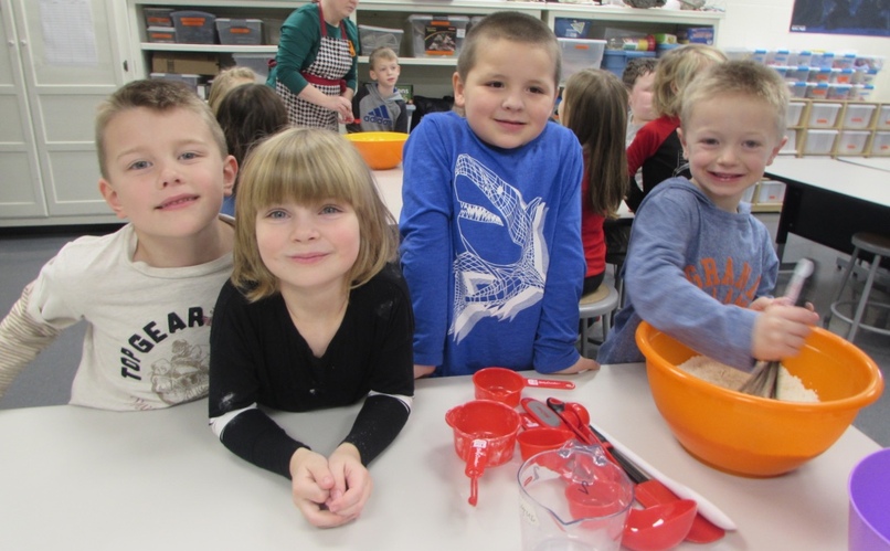 Kindergarten in the kitchen.